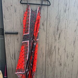 Nanette Lepore Red and Blue Maxi Dress